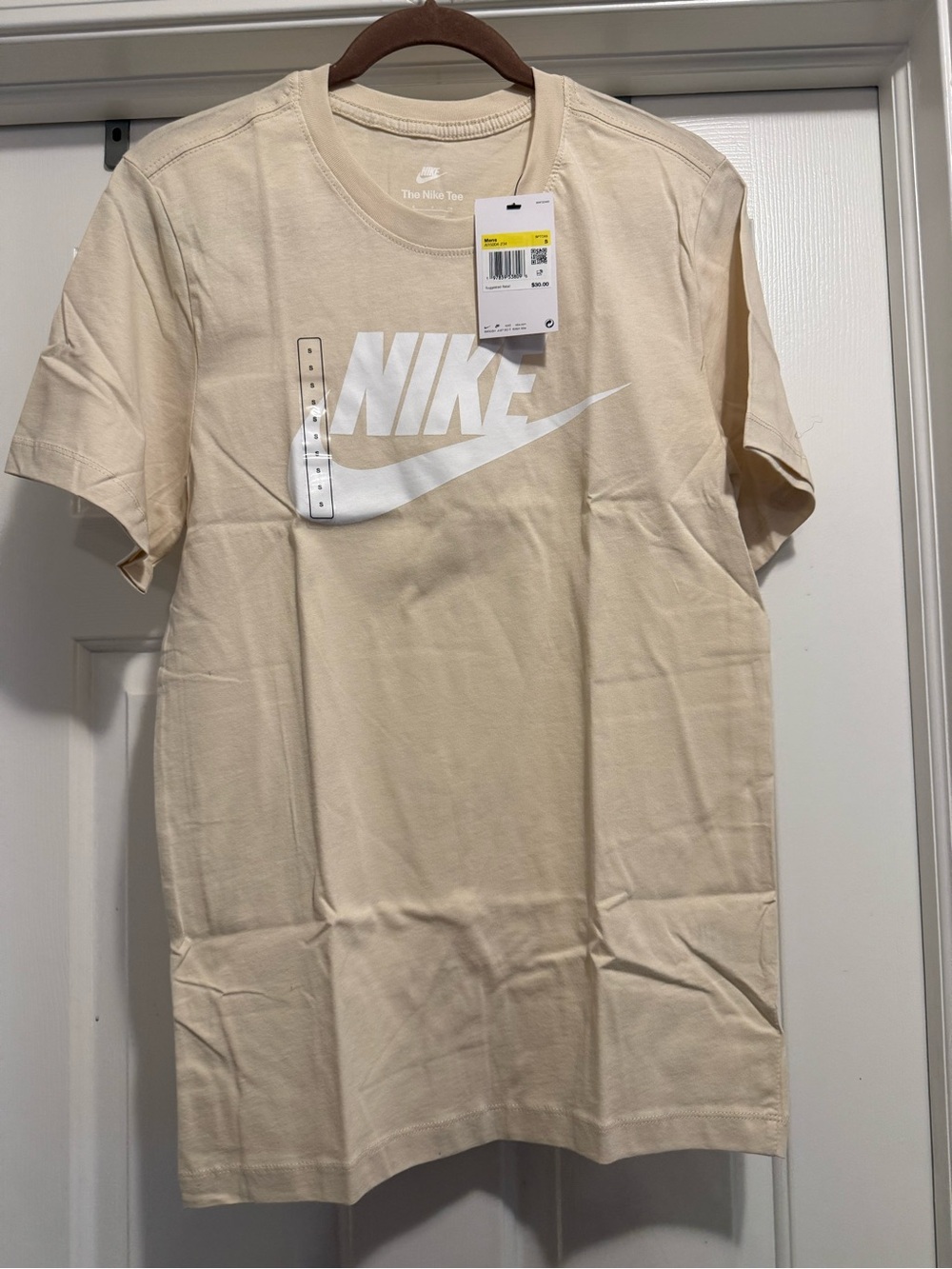 Nike Men’s Cream Logo T-Shirt (Size: S)